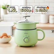 หม้ออเนกประสงค์-พร้อมซึ้งนึ่ง-18cm-ทรงเมล่อน-สีเขียว